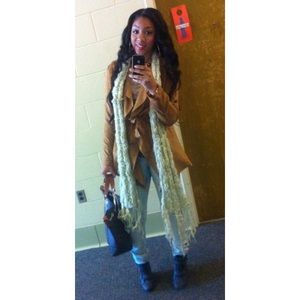 fall wrap over jacket w/ waist belt